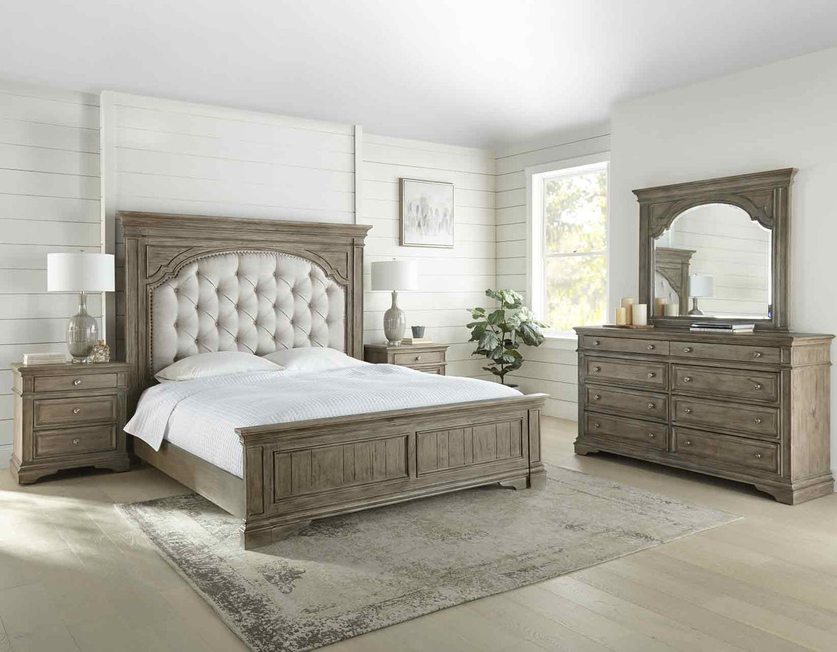 Highland Park Waxed Driftwood Queen Bed from Steve Silver - Luna Furniture