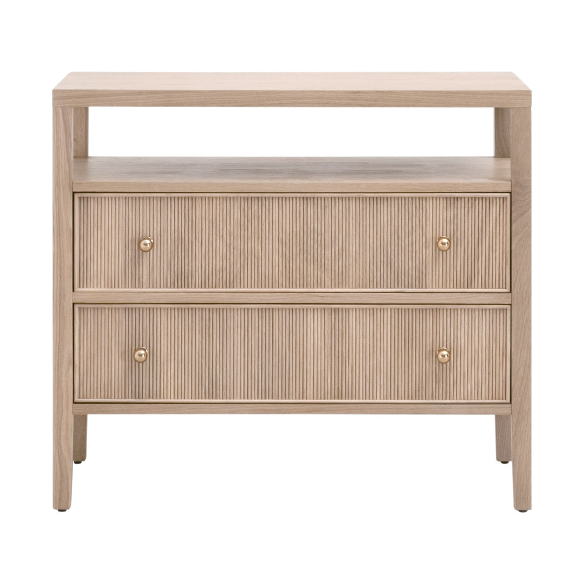 Highland Open Shelf 2-drawer Nightstand from Essentials For Living - Luna Furniture