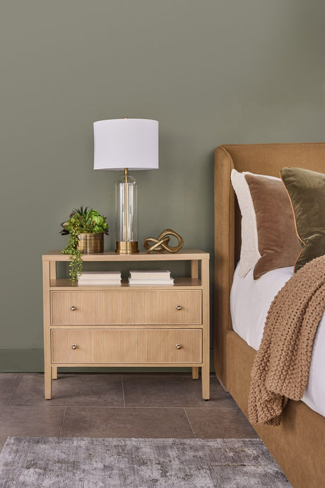 Highland Open Shelf 2-drawer Nightstand from Essentials For Living - Luna Furniture