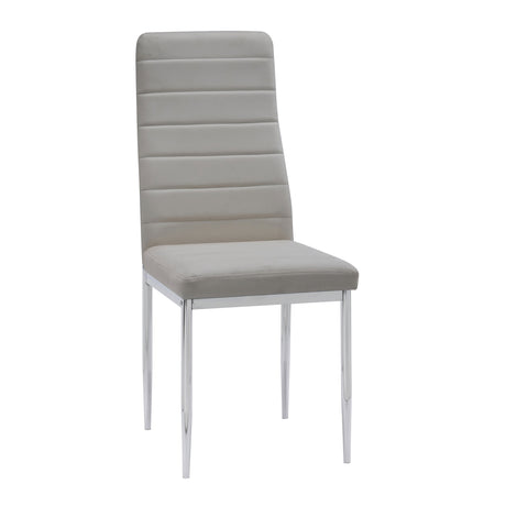 Hilla Gray/Silver Glass Top 5-Piece Dining Set from Happy Homes - Luna Furniture