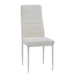 Hilla White/Silver Glass Top 5-Piece Dining Set from Happy Homes - Luna Furniture