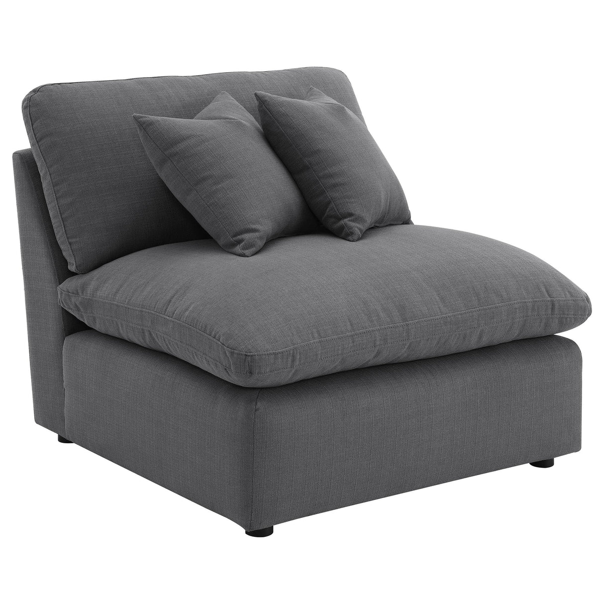 Hobson Charcoal 5-Piece Upholstered Modular Sectional with Ottoman from Coaster - Luna Furniture