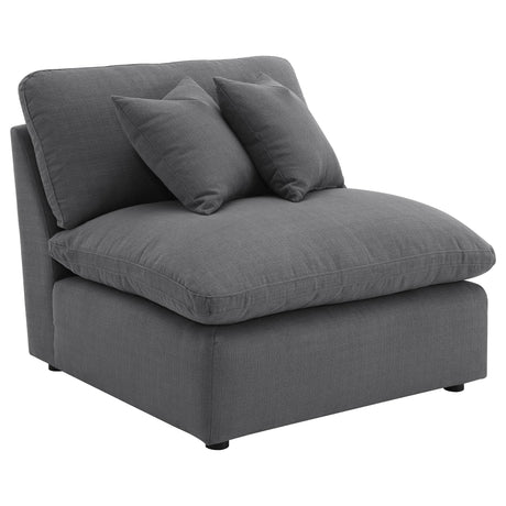 Hobson Charcoal 5-Piece Upholstered Modular Sectional with Ottoman from Coaster - Luna Furniture