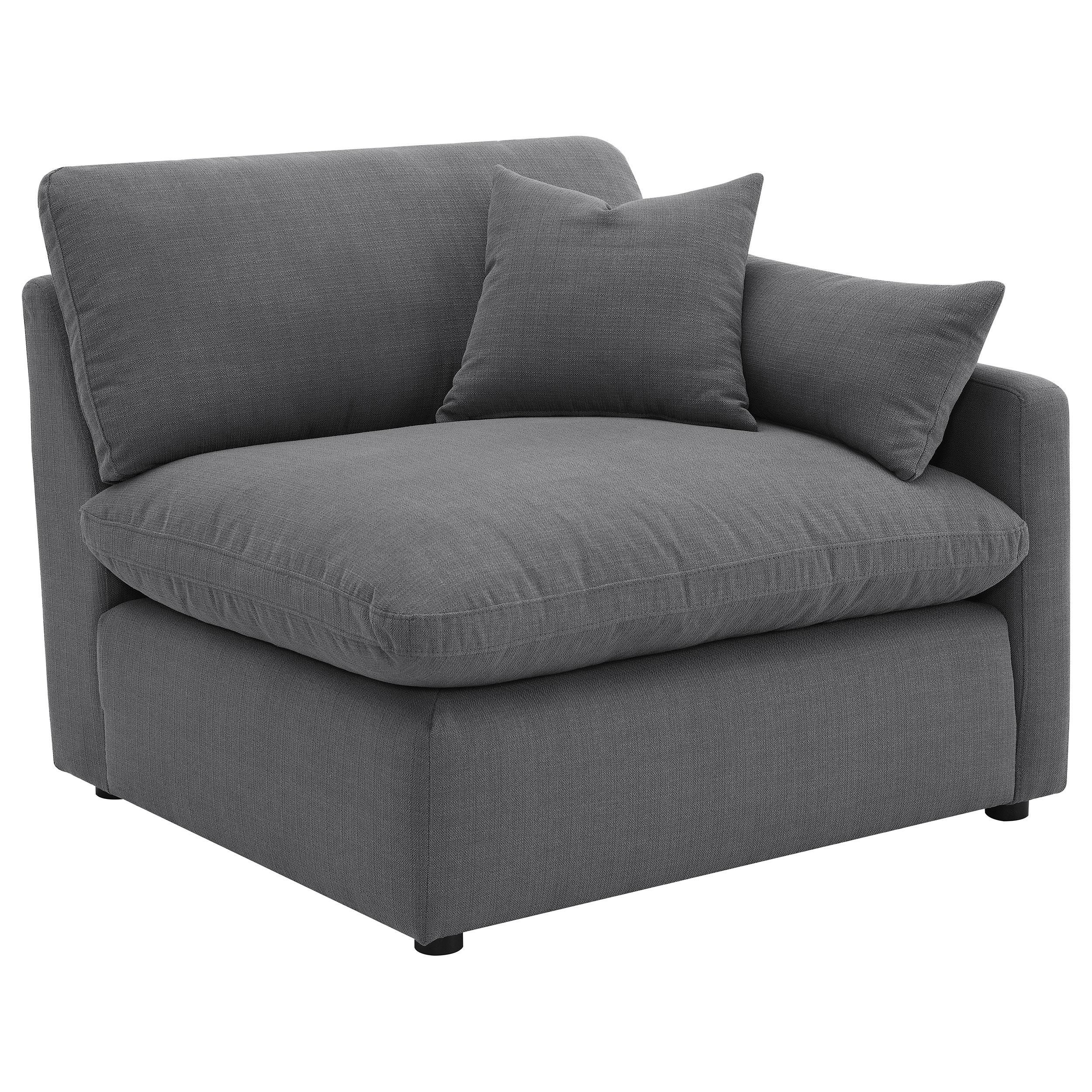 Coaster Hobson Charcoal 5-Piece Upholstered Modular Sectional with
