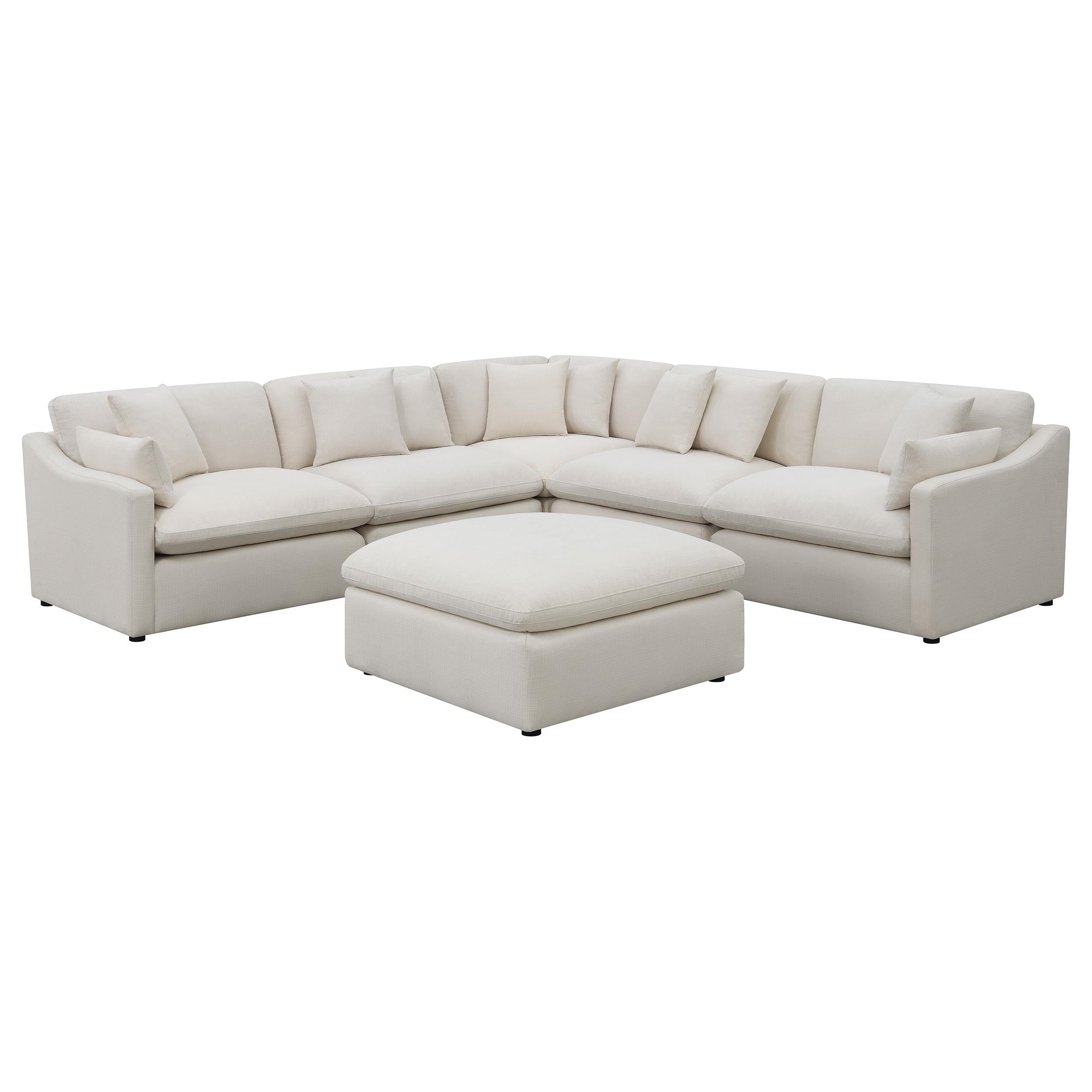 Coaster Hobson Ivory 6-piece Upholstered Modular Sectional Sofa