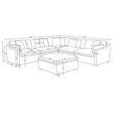 Hobson Ivory 6-piece Upholstered Modular Sectional Sofa from Coaster - Luna Furniture