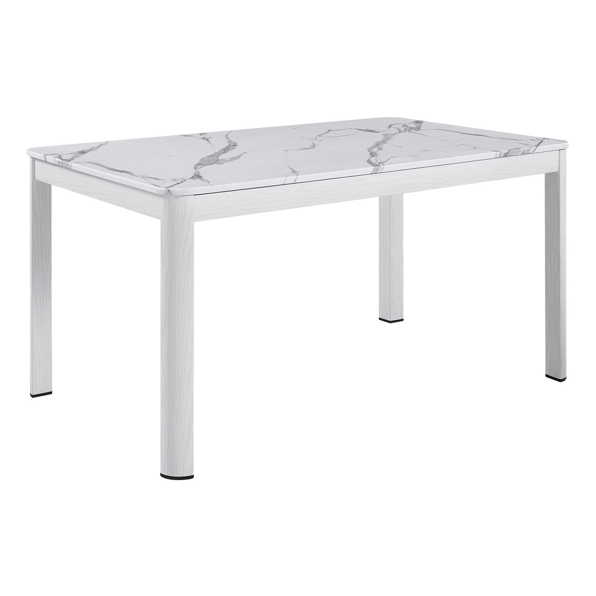 Hollis White/Dark Gray Stone-Top 5-Piece Dining Set from Homelegance - Luna Furniture