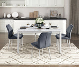 Hollis White Stone-Top Dining Table from Homelegance - Luna Furniture