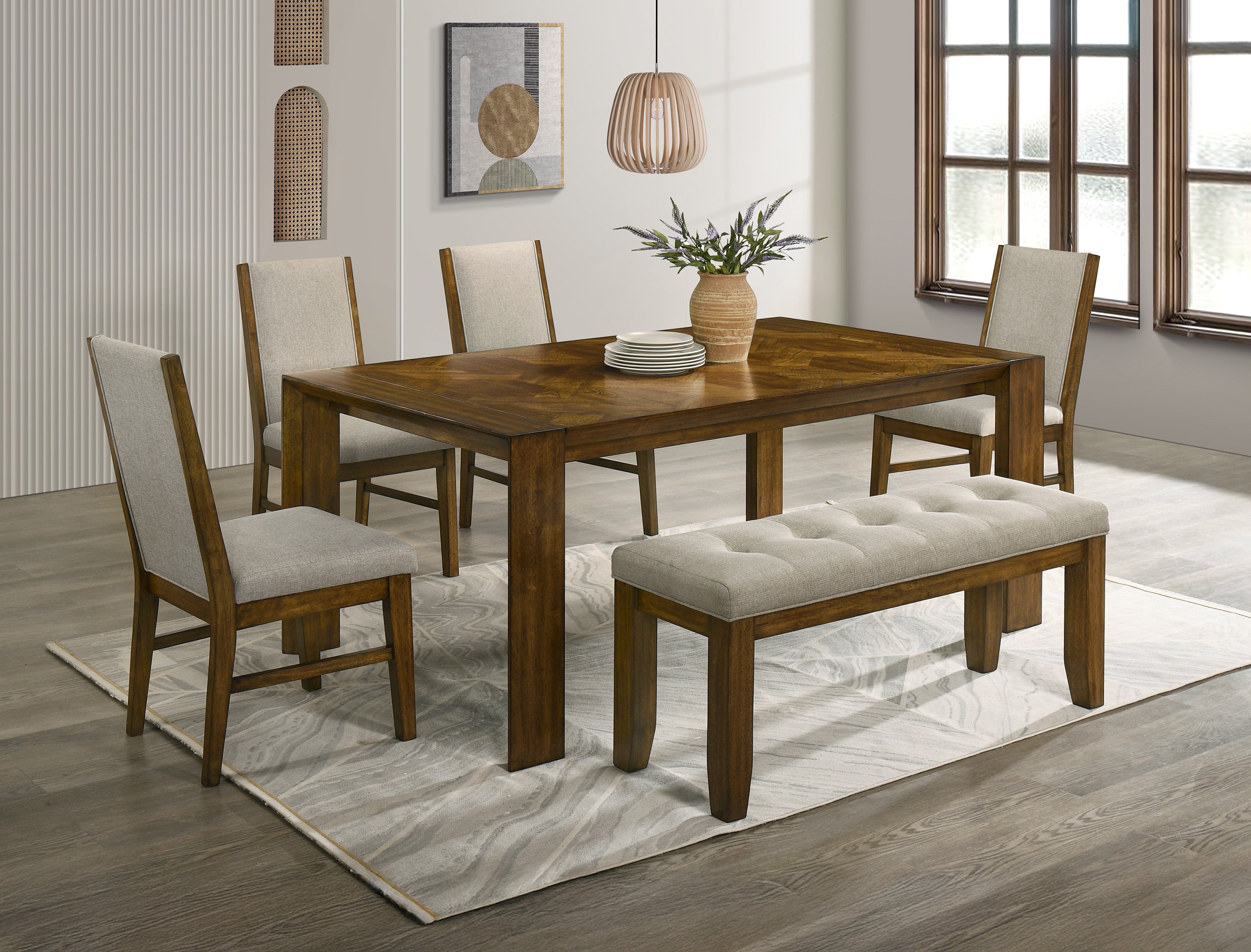 Hollister Brown Dining Set from Crown Mark - Luna Furniture