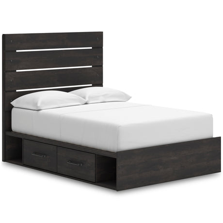 Hollivern Dark Gray Storage Panel Bedroom Set from Ashley - Luna Furniture