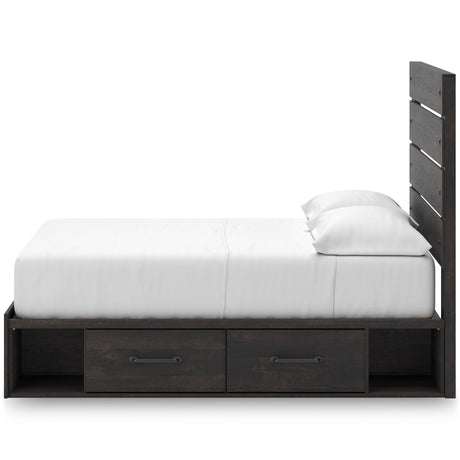 Hollivern Dark Gray Storage Panel Bedroom Set from Ashley - Luna Furniture
