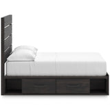 Hollivern Dark Gray Storage Panel Bedroom Set from Ashley - Luna Furniture