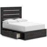 Hollivern Dark Gray Storage Panel Bedroom Set from Ashley - Luna Furniture