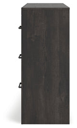 Hollivern Full Panel Bed with Dresser and Nightstand in Dark Gray from Ashley - Luna Furniture