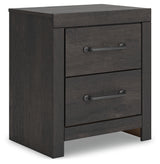 Hollivern Full Panel Bed with Storage with Dresser and Nightstand in Dark Gray from Ashley - Luna Furniture