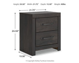 Hollivern Full Panel Bed with Storage with Dresser and Nightstand in Dark Gray from Ashley - Luna Furniture