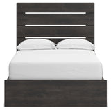 Hollivern Full Panel Bed with Storage with Dresser in Dark Gray from Ashley - Luna Furniture
