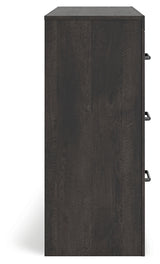 Hollivern Twin Panel Bed with Storage with Dresser and Nightstand in Dark Gray from Ashley - Luna Furniture