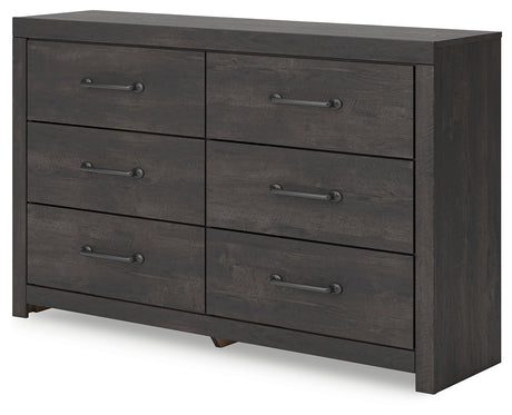 Hollivern Twin Panel Storage Bed with Dresser in Dark Gray from Ashley - Luna Furniture