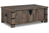 Hollum Rustic Brown Lift-top Coffee Table and 2 End Tables from Ashley - Luna Furniture