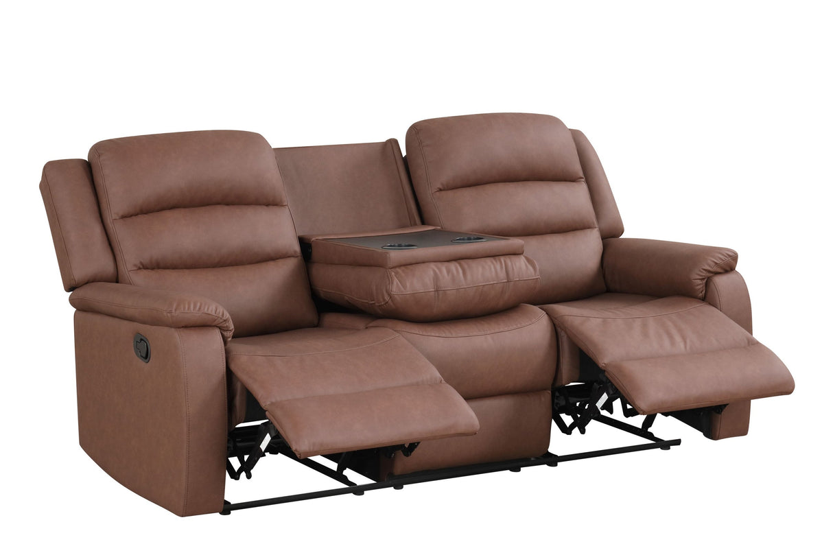 Hope Brown 3-Piece Reclining Set from Happy Homes - Luna Furniture