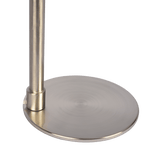 Horizon Brushed Nickel Table Lamp with On/Off Switch Curved Metal Base Linen Shade from Midinmod - Luna Furniture