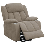 Houston Camel Upholstered Power Lift Recliner Chair from Coaster - Luna Furniture