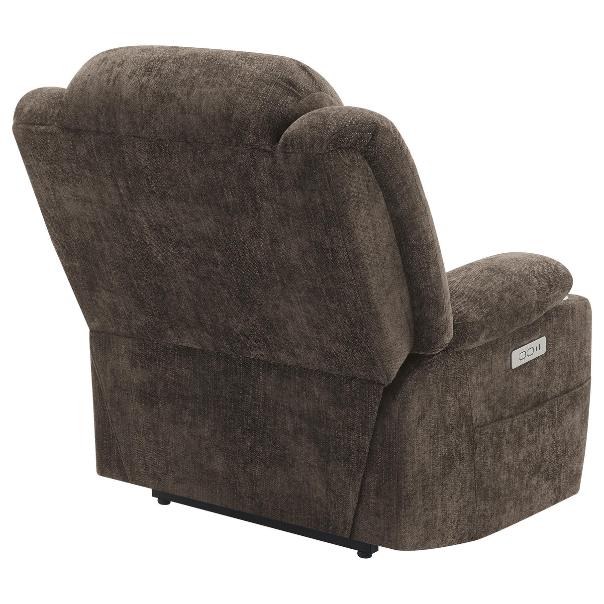 Houston Dark Brown Upholstered Power Lift Recliner Chair from Coaster - Luna Furniture