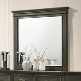 Houston Gray Mirror (Mirror Only) from Furniture of America - Luna Furniture