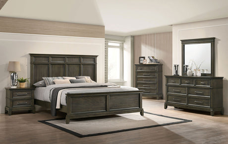 Houston Gray Queen Panel Bed from Furniture of America - Luna Furniture