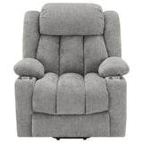 Houston Gray Upholstered Power Lift Recliner Chair from Coaster - Luna Furniture