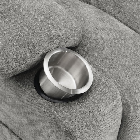 Houston Gray Upholstered Power Lift Recliner Chair from Coaster - Luna Furniture