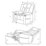 Houston Gray Upholstered Power Lift Recliner Chair from Coaster - Luna Furniture