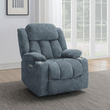 Houston Slate Blue Upholstered Power Lift Recliner Chair from Coaster - Luna Furniture