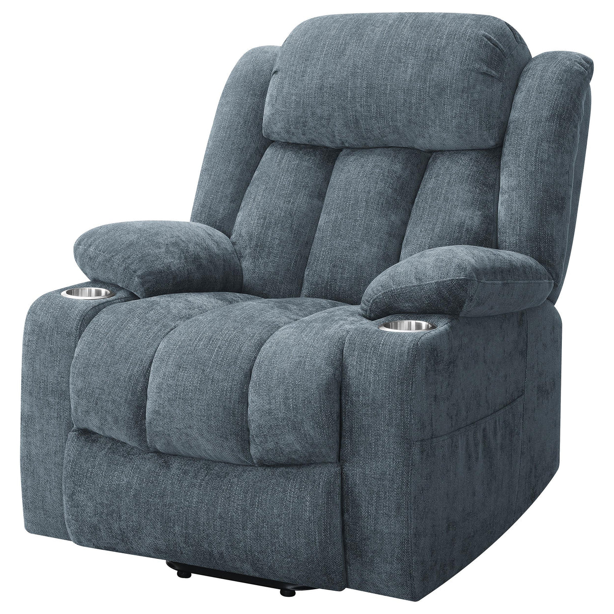 Houston Slate Blue Upholstered Power Lift Recliner Chair from Coaster - Luna Furniture
