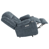 Houston Slate Blue Upholstered Power Lift Recliner Chair from Coaster - Luna Furniture