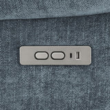 Houston Slate Blue Upholstered Power Lift Recliner Chair from Coaster - Luna Furniture