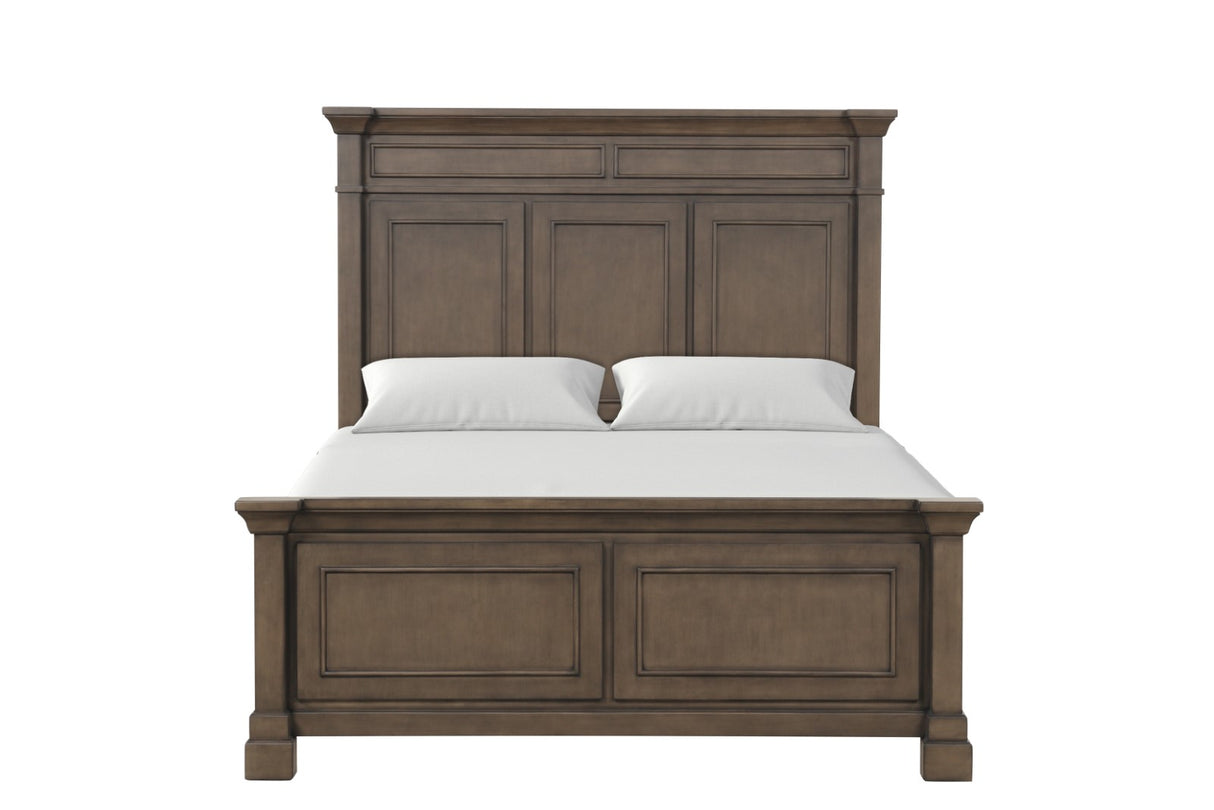 Huddersfield Dark Walnut King Panel Bed from Furniture of America - Luna Furniture