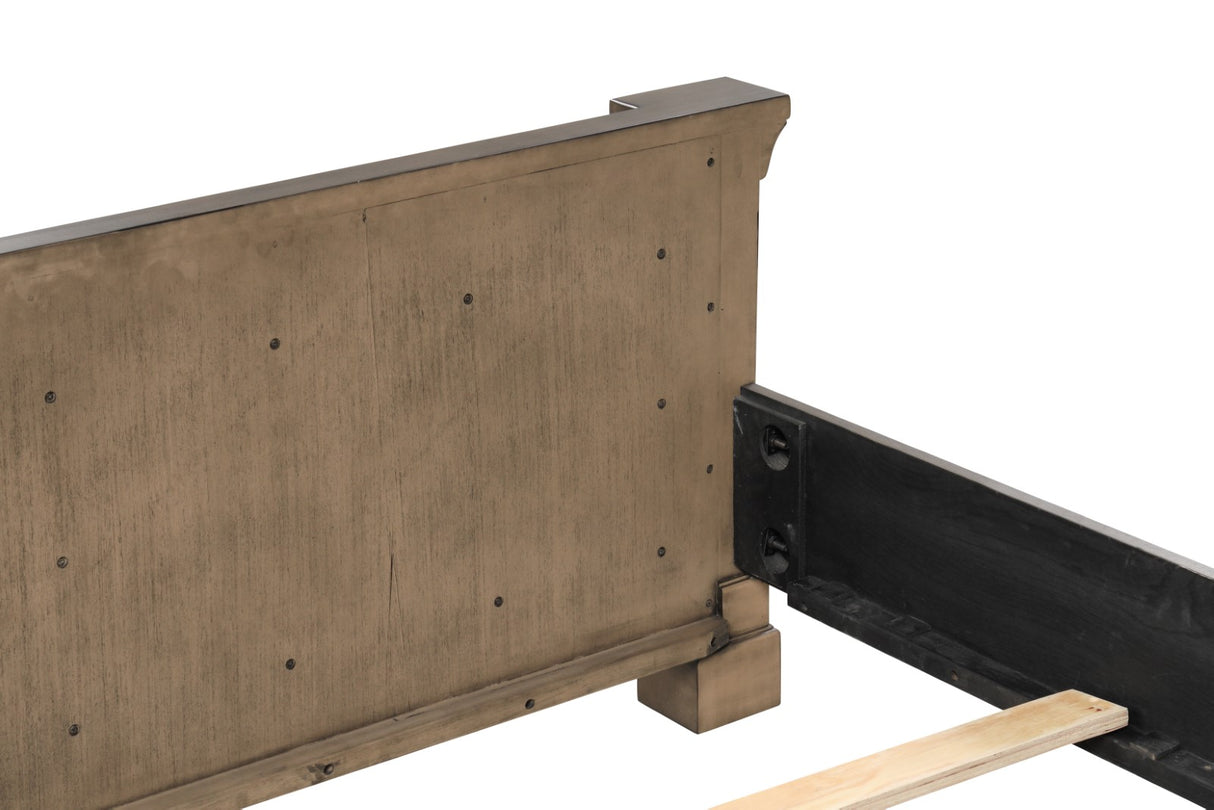 Huddersfield Dark Walnut King Panel Bed from Furniture of America - Luna Furniture