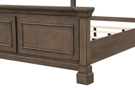 Huddersfield Dark Walnut King Panel Bed from Furniture of America - Luna Furniture