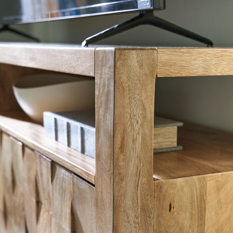 Hudwick Natural Brown Accent Cabinet from Ashley - Luna Furniture