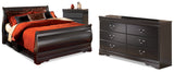 Huey Vineyard Queen Sleigh Bed, Dresser and Chest from Ashley - Luna Furniture