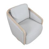 Hugo Gray Swivel Chair from Homelegance - Luna Furniture