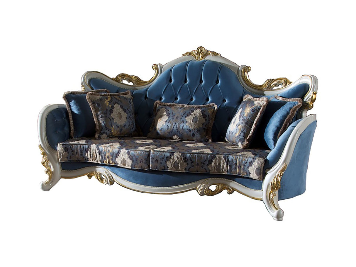 Hunkar Blue Stationary Loveseat from Furnia - Luna Furniture