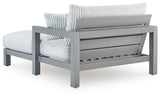 Hurley Park Gray Outdoor Chaise Lounge with Cushion from Ashley - Luna Furniture