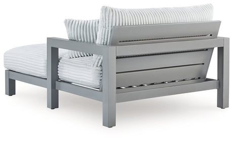 Hurley Park Gray Outdoor Chaise Lounge with Cushion from Ashley - Luna Furniture