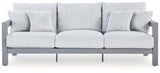 Hurley Park Gray Outdoor Sofa with Cushion from Ashley - Luna Furniture