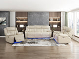 Huron Beige Power Double Reclining Living Room Set from Homelegance - Luna Furniture