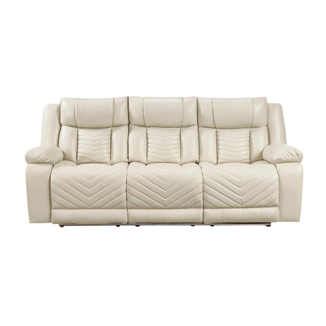 Huron Beige Power Double Reclining Living Room Set from Homelegance - Luna Furniture