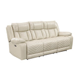 Huron Beige Power Double Reclining Living Room Set from Homelegance - Luna Furniture